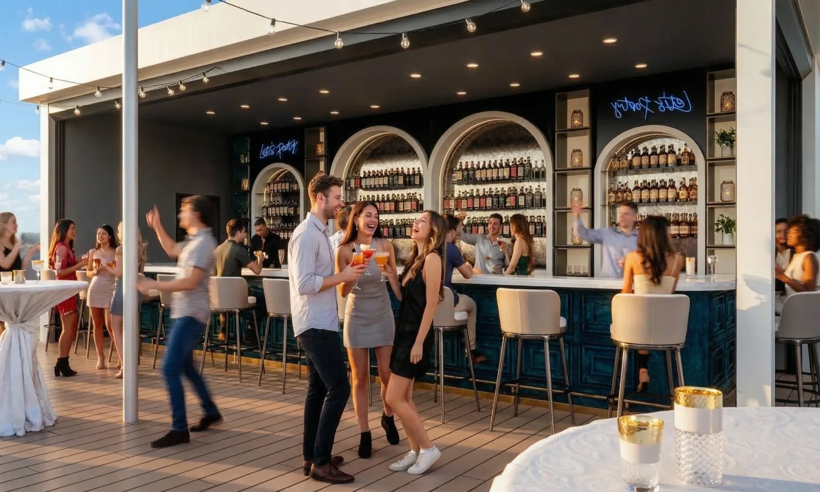 Vela rooftop barında hazırlanan signature kokteyller, Gazipaşa